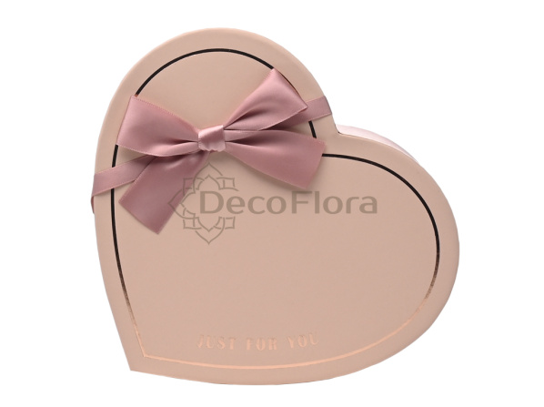 Коробка из набора сердце Just For You 19,2*17*7,5 пудровая