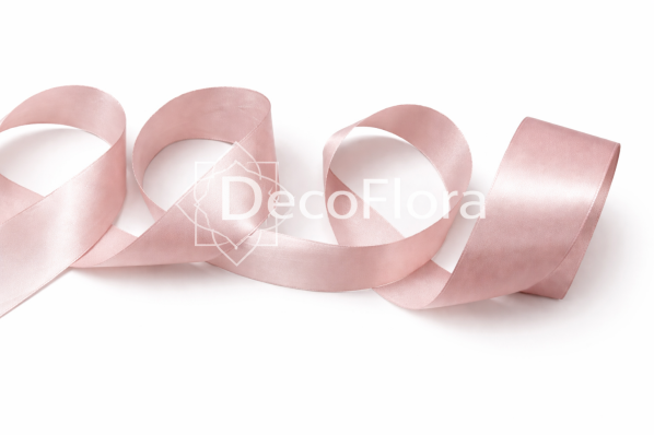 Лента атласная 4cm*25ярд - 041 - пепельно-розовая