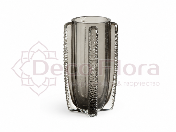 Ваза (стекло) D12 H25 серая