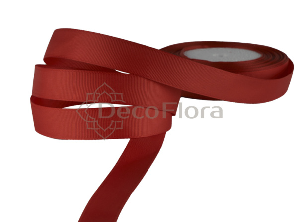 Лента репсовая 3cm*20м - 1033 - коричнево-красная 