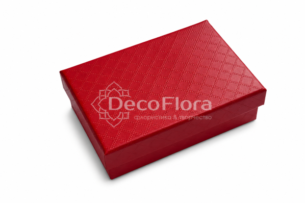Коробка Ромбики подарочная 9*7*2,8см красная