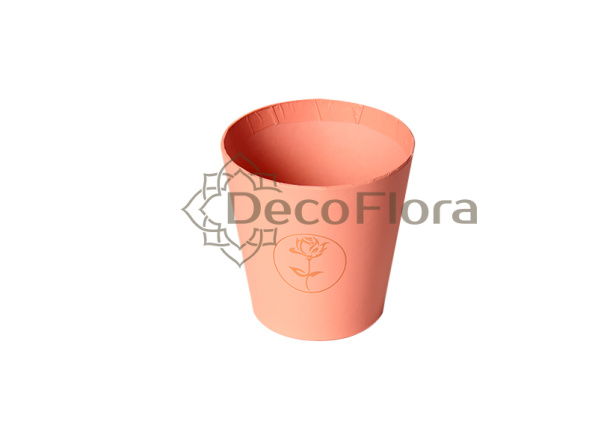 Коробка подарочная (стаканчик) розовый D10.7 H10 6см
