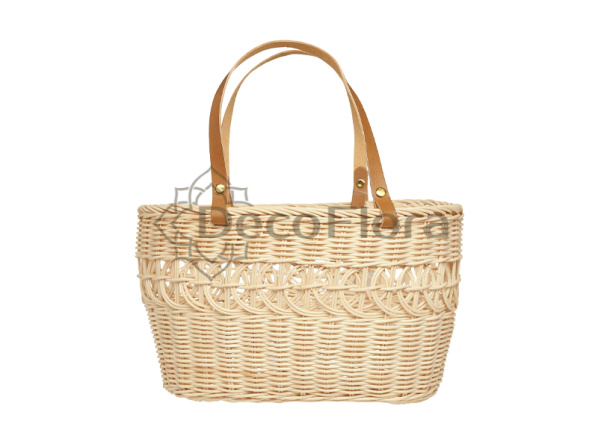 Корзина ротанг d27 h19 hh15*31 бежевая
