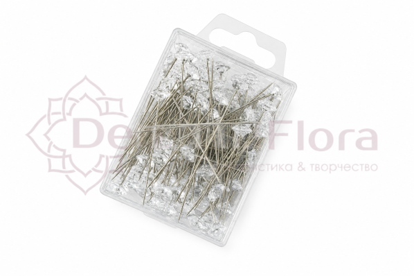 Булавка DIAMOND 50мм, прозрачная 
