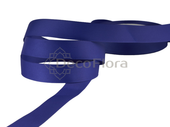 Лента репсовая 1cm*20м - 1057 - темно-синяя