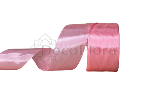 Лента атласная 5cm*25ярд - 066 - розовая 