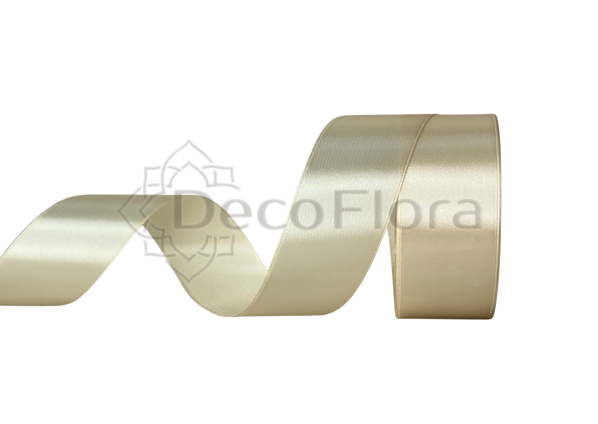 Лента атласная 4cm*25ярд - 053 - бежевая 