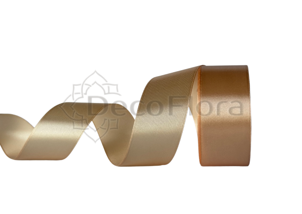 Лента атласная 5cm*25ярд - 155 - бежевая 