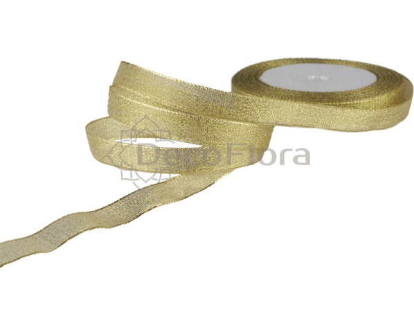 Лента металлизированная 1,2см*20y золото