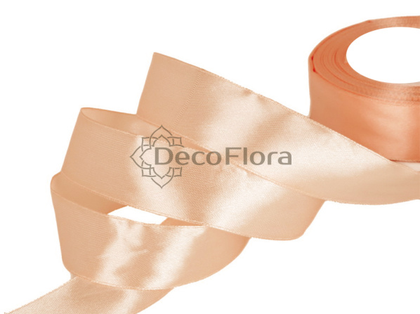 Лента атласная 4cm*20м - 145 - бледно-персиковый