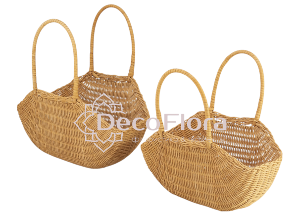 Набор корзин ротанг 2шт 31*14,5*10*30, 29*11,5*10*30 натуральный