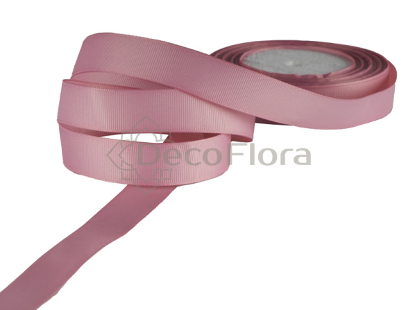 Лента репсовая 2cm*20м - 1020 - коричнево-розовая 