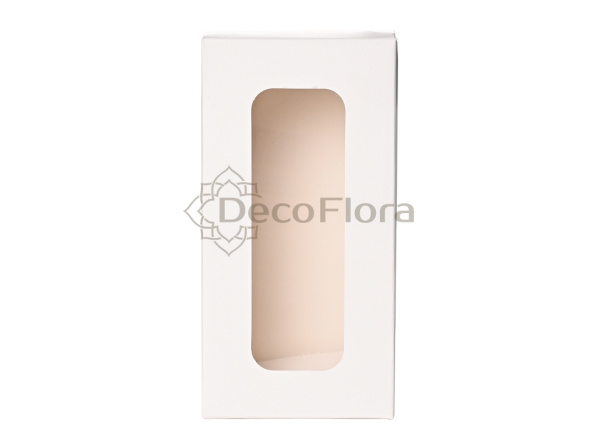 Коробка сборная с окошком 16*12*7см белая