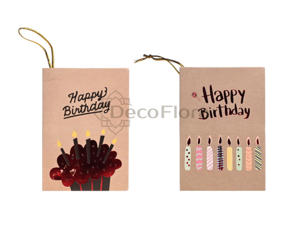 Открытка из набора Happy Birthday 9,5*6,5см 5987 микс 