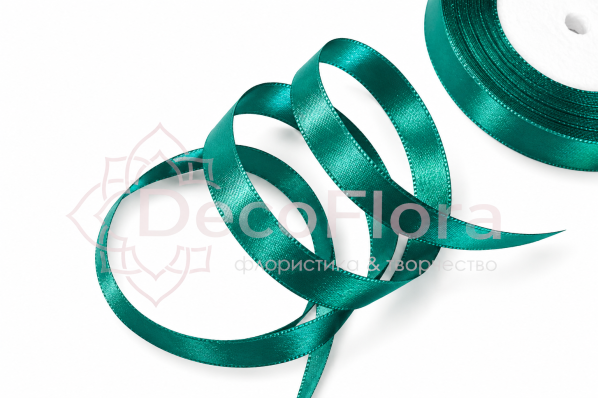 Лента атласная 1,2cm*20м - 091 - нефритовая