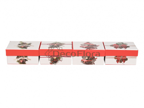 Коробка Новый год 11*7,5*5,5см микс 