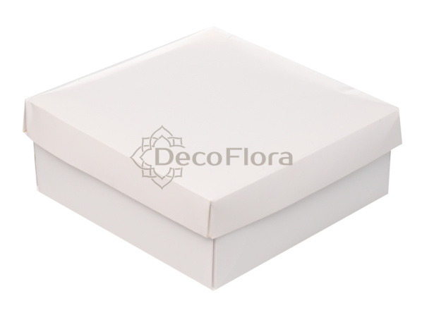 Коробка сборная 13*13*5см квадрат белая