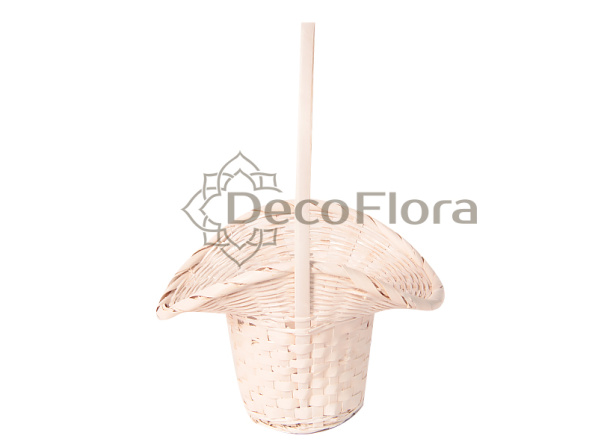Корзина бамбуковая d21*13 h14 hh29 белая 