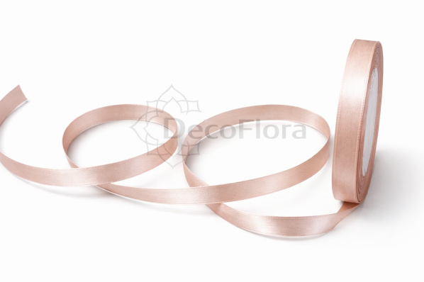 Лента атласная 1,2cm*25ярд - 041 - пепельно-розовая