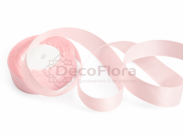 Лента репсовая 2,5cm*20y - 004 - розовая