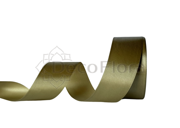 Лента атласная 4cm*25ярд - 018 -  хаки 
