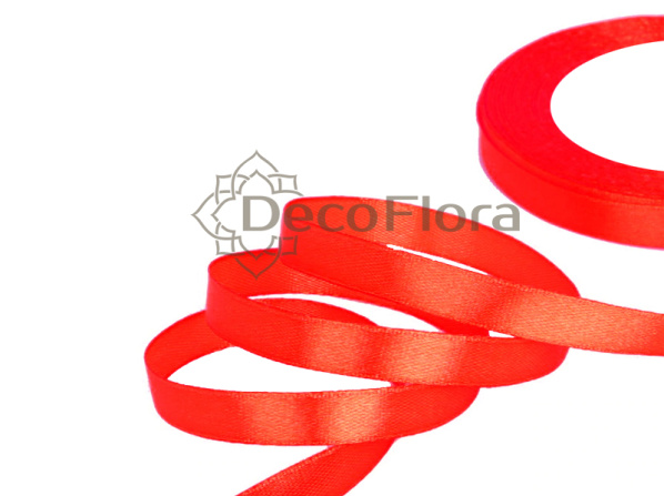 Лента атласная 0,6cm*20м - 069 - красный