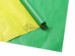 Бумага тишью водостойкая 100см/5м темно-зеленая с светло-зеленым  